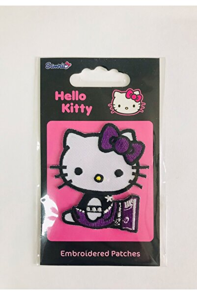 Hello Kitty Iron-Stick Woven Embroidered Rigging - Patch - Patch - Purple Buckle (ORIGINAL LICENSED PRODUCT)