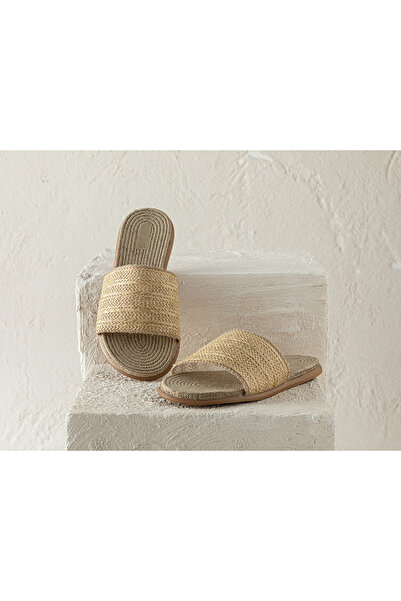 English Home Μοντέρνες γυναικείες παντόφλες δρόμου από ψάθι - Κομψές και άνετες