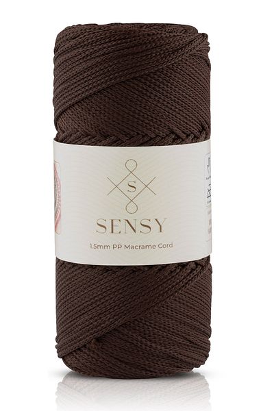SENSY 1.5 Mm - 100 gr Polyester Macrame Rope Brown 150 M Polyester Macrame Rope Supla Rope And Bag Rope