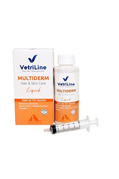 Akademii VETRİLİNE CAT & DOG MULTIDERM LIQUID (Kedi, Köpeklerde Deri, Tüy ve ...