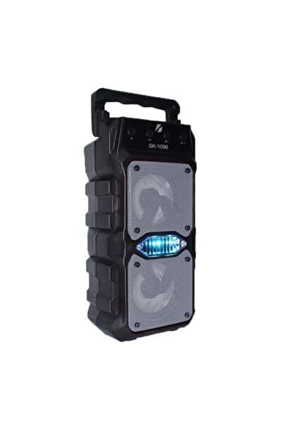 nevaport Parti Hoparlörü Bluetooth Hoparlör 3 Inç × 2 Ses Bombası Radyo-usb-tf Giriş Gri Renk