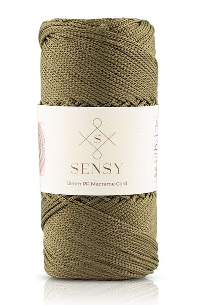 SENSY 1.5 Mm - 100 gr Polyester Macrame Thread Khaki 150 M Polyester Macrame Thread Supla Thread And Bag Thread