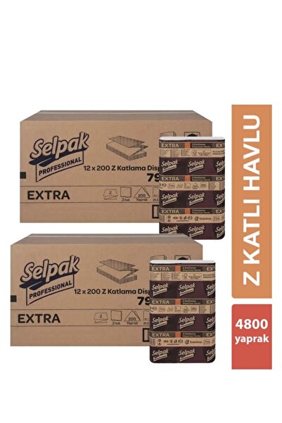 Selpak Extra Z Katlama Dispenser Havlu 24*200 4800 Adet