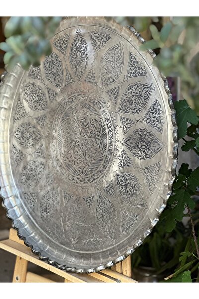 ANTEPSEPETİ Antika Nakışlı Bakır Sini 78'cm