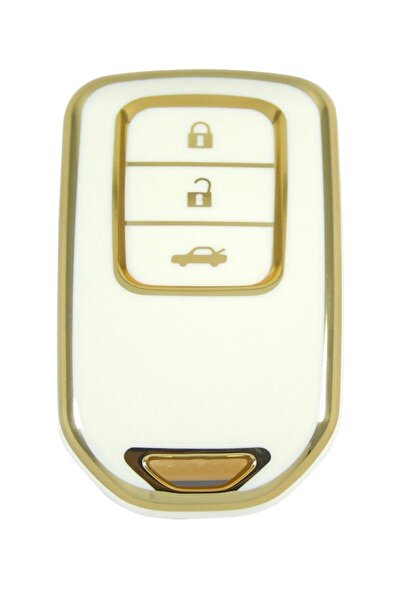 EBG İSTANBUL Honda Civic Accord 2016+ 3 butoane Smart (alb) Carcasă pentru telecomandă pentru chei auto