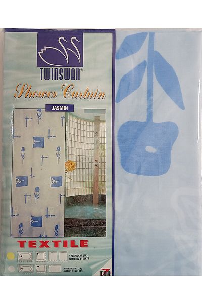 Blue Home Twinswan Baie - Perda De Dus-Perdeaua Decor Baie 120 Cm X 200 Cm (2 BUC.)