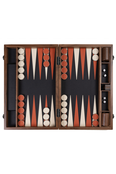 SARAY TAVLA LÜKS DERİ - AHŞAP PROFESYONEL TAVLA TAKIMI