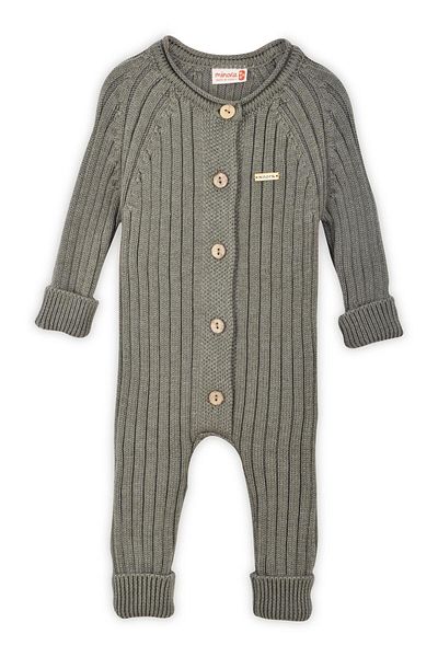 Minora Knitwear Unisex Ribbed Jumpsuit Khaki