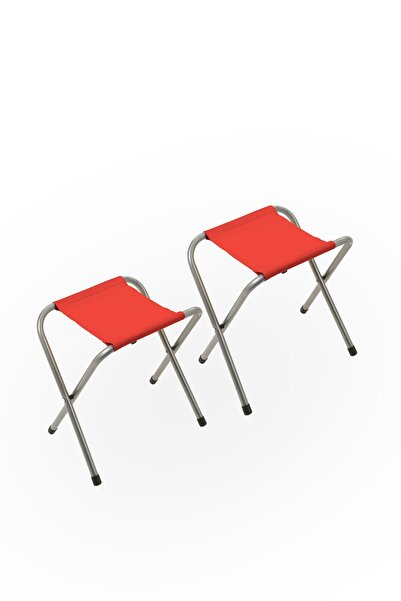 Exent Katlanır Balıkçı taburesi, kamp taburesi, piknik taburesi, Kamp Sandalyesi-Kırmızı-**2 ADET**