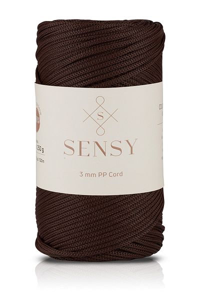 SENSY 3 Mm - 250 gr Polyester Macrame Thread Brown 120 M Polyester Macrame Thread Suppla Rope And Bag Thread