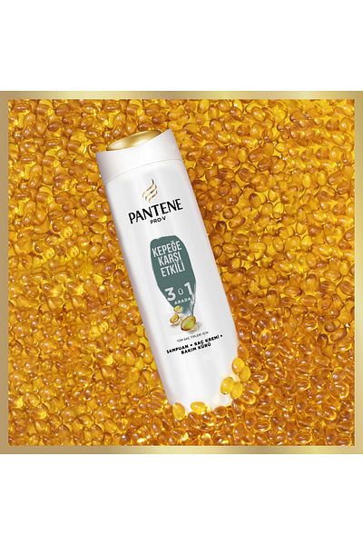 Pantene 3 in 1 Shampoo Effective Against Dandruff 350 ml 3 Pieces