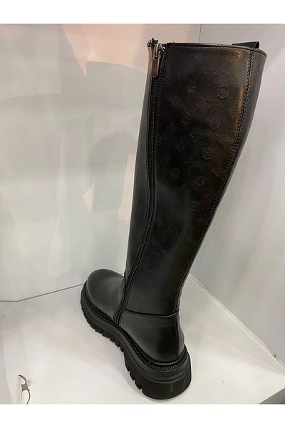 Pierre Cardin Μαύρα Δερμάτινα Γυναικεία Μποτάκια PC-52547