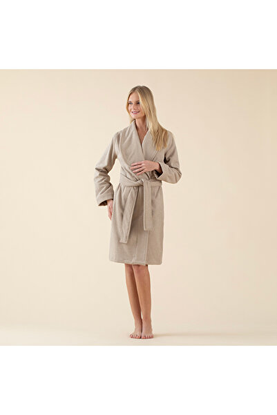 Chakra Samantha Kadın Bornoz Bej