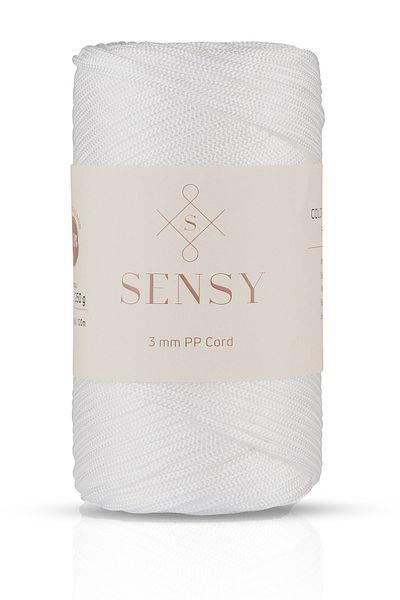 SENSY 3 Mm - 250 gr Polyester Macrame Thread White 120 M Polyester Macrame Thread Suppla Rope And Bag Thread