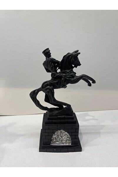 Peramari Dekoratif Polyester Atatürk Onur Anıtı Heykeli Siyah Gümüş