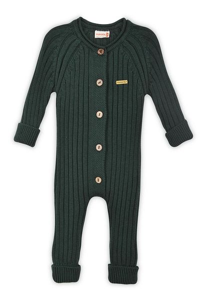 Minora Knitwear Unisex Ribbed Jumpsuit Green