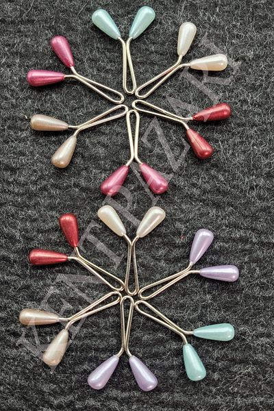 Kent Pazarı Scarf Shawl Clips 12 Pieces - COLORFUL -
