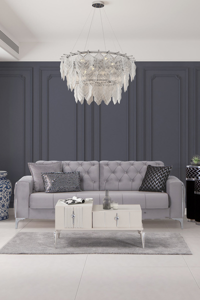 Modalife Vivaldi 3+1 Salon&oturma Odası Koltuk Takımı - Gri&Siyah