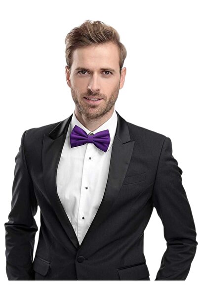 Trenderrs Men's Solid Color Satin Bow Tie