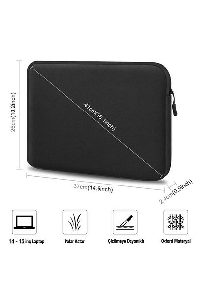 Polhammobile Αδιάβροχη τσάντα tablet για φορητό υπολογιστή Polham 15 ιντσών, αντικραδασμική τσάντα χειρός Oxfort, ανθεκτική στη σκόνη