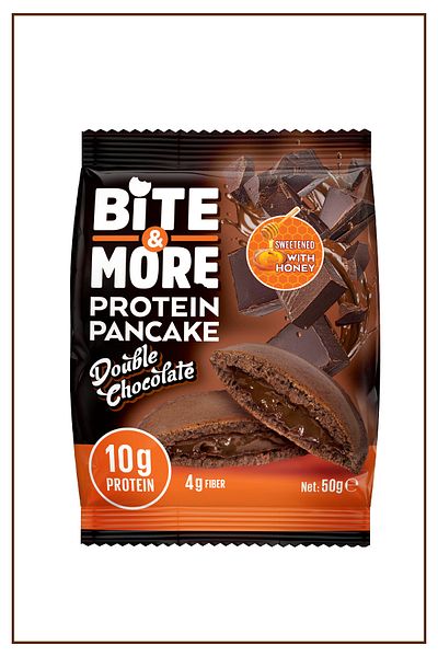 bite & more 50 Grams Double Chocolate Protein Cocoa Pancake