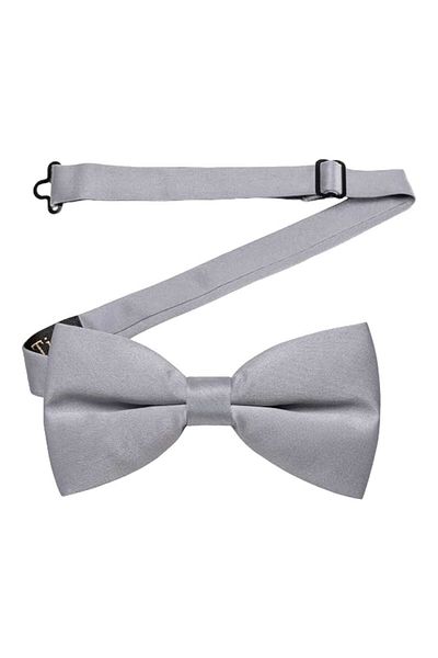Trenderrs Papion din satin de culoare solidă pentru bărbați