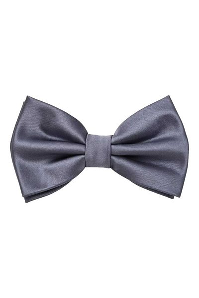 Trenderrs Papion din satin de culoare solidă pentru bărbați