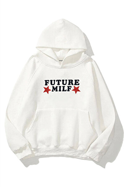 Gofeel Harajuku Street Future Milf 3-kanalna debela tkanina bela Oversize kro...