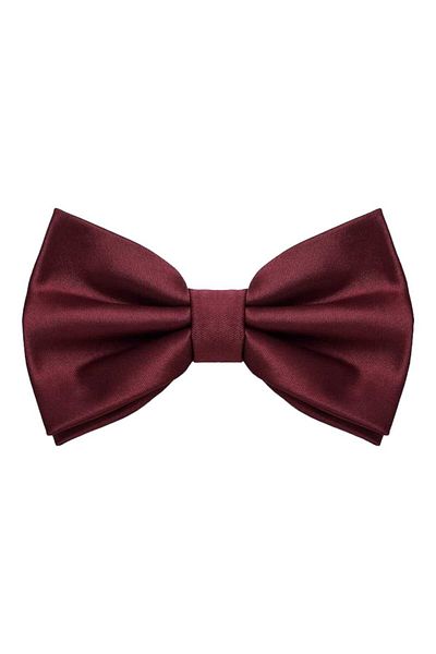 Trenderrs Papion din satin de culoare solidă pentru bărbați
