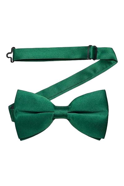 Trenderrs Papion din satin de culoare solidă pentru bărbați