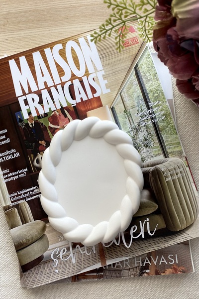 Mandalin Art Studio Κυρτό Οβάλ Διακοσμητικό Πιάτο, Πιάτο Κοσμήματος 16 εκ