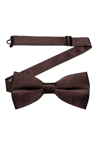 Trenderrs Erkek Düz Renk Saten Papyon