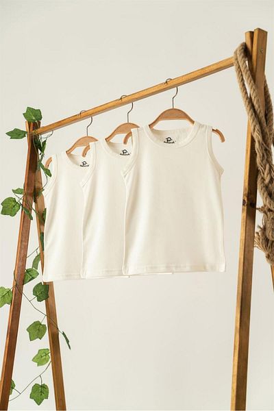 MY PAMUCUK BABY KIDS My Pamucuk Boy's 3-Piece Strappy Undershirt