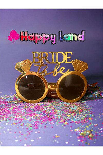 Happyland Bride Tobe Gold Glasses Bachelorette Party Party Glasses Bride
