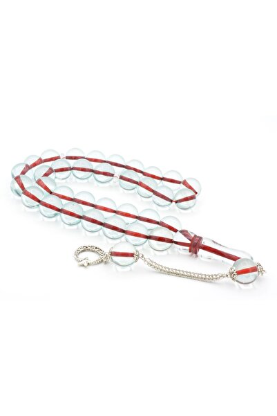 Murty99 Mărgele de rugăciune cu pudră albastră deschisă, tăiate în formă de g...