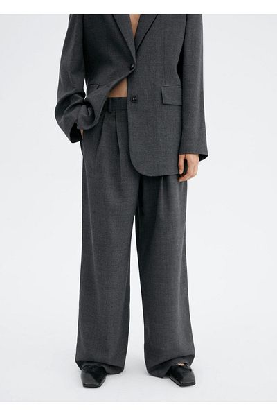 MANGO Woman Suit pants with wool