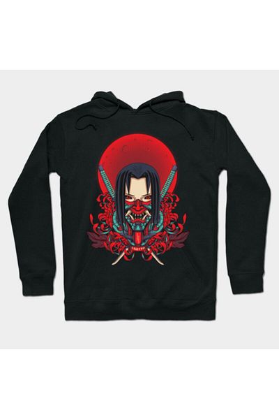 MAGORS Hanocă neagră cu glugă SVART WEAR Gala Itachi Onimask 06920