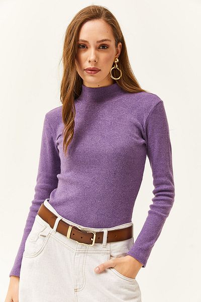 Olalook Női lila Half Fisherman Raised Camisole Body