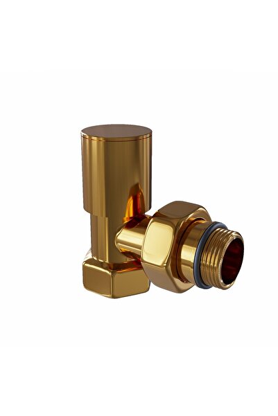 Genel Markalar Radyatör Vanası 12 Altın Renkli Köşe Pex (Metal Volanlı 16*2mm...