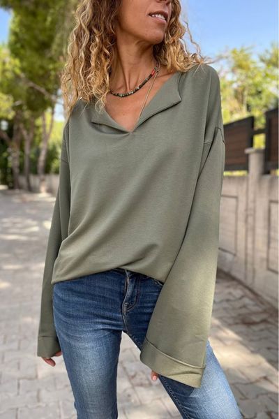 Güneşkızı Khaki Women Sweatshirts Styles, Prices - Trendyol