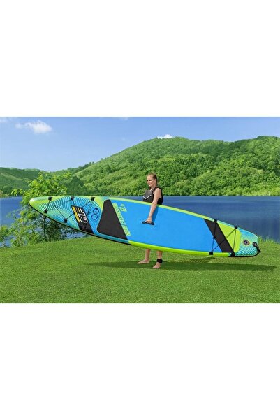 BESTWAY Paddle Board Hydro-Force Kürek+Pompa+Çanta - 381 x 79 Cm - MAVİ SU DÜ...