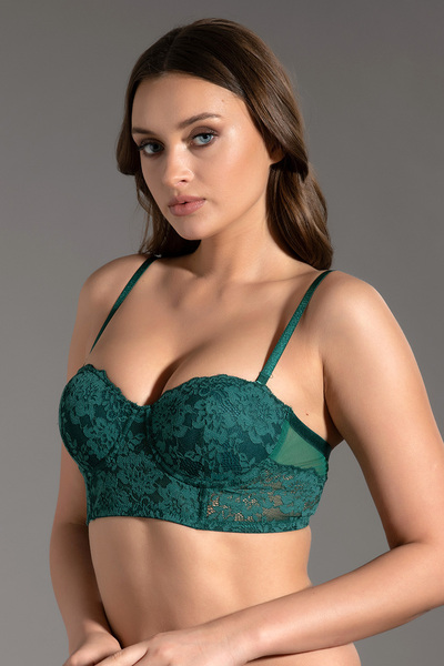 CANTERİDER Women's Green Supported B Cup Bustier Bra