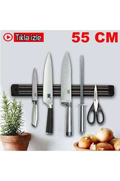mrtbilisim Mıknatıslı Bıçak Askısı 55 Cm Mıknatıslı Stand Bıçak Tutucu Duvara...