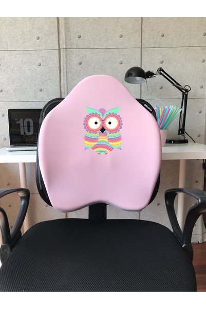 Officeküp X-Large Visco Bel Destek Gamer Oyuncu Koltuk Yastığı- Pembe Baykus
