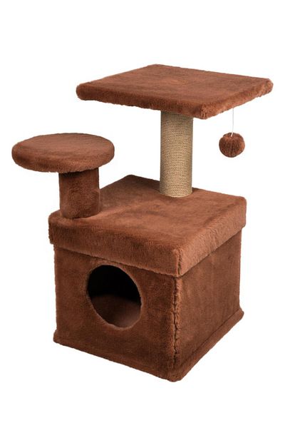 Dubex 65X51X72 cm Cinnamon Color Cat Play House and Scratching Platform - Petshop