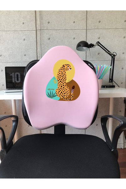 Officeküp X-Large Visco Bel Destek Gamer Oyuncu Koltuk Yastığı- Pembe Chitah
