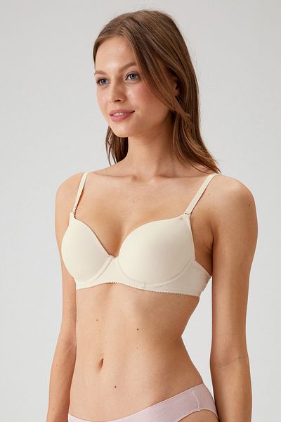 Pierre Cardin Economic Pack of 2 6805 White Navy Underwire Push Up Micro Tshirt Σετ σουτιέν (με αποσπώμενο λουρί)
