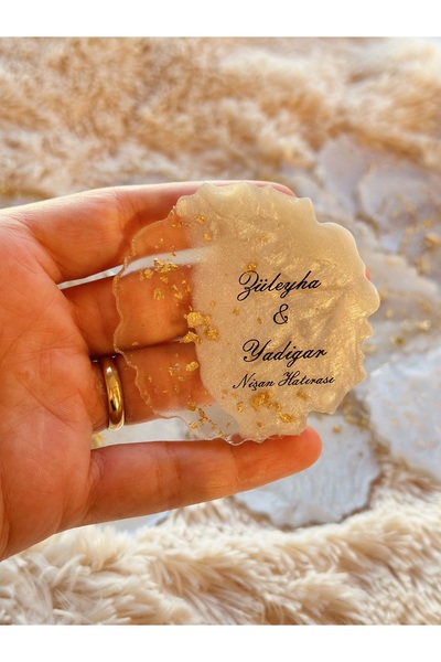 Ceyseet Epoksi Magnet 25 Adet Söz Nişan Nikah Düğün Kına Hediyelik Organizasyon