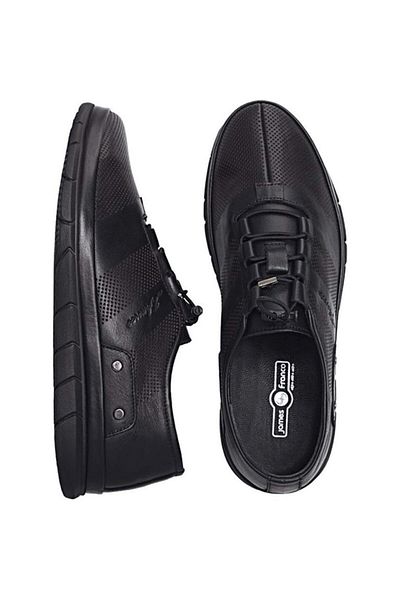 JAMES FRANCO 6022 Pure Leather Men's Casual Shoes Black