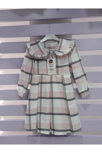 MENSİS Girl's Plaid Dress